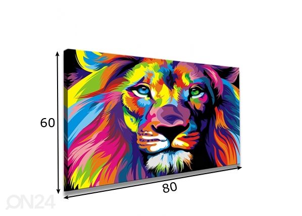 Настенная картина Lion 60x80 cm размеры