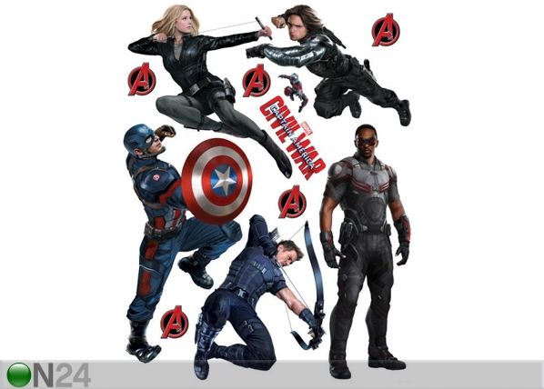 Настенная наклейка Captain America 65x85 cm
