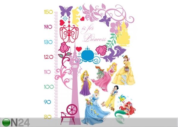 Настенная наклейка Disney Princess measure of growth 65x85 cm