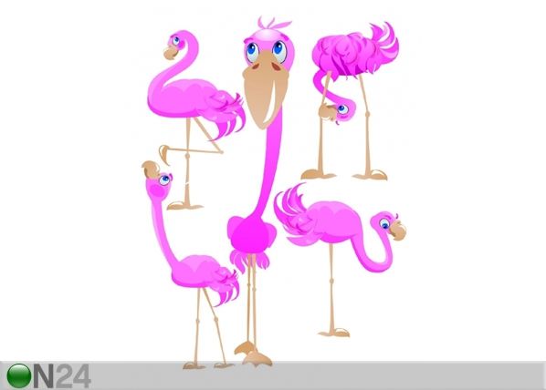 Настенная наклейка Flamingos 65x85 см