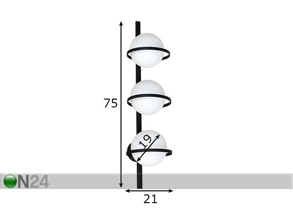 Настенно-потолочный светильник Drops размеры