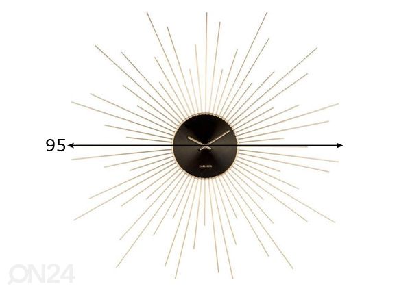Настенные часы Extreme Peony золотистый размеры