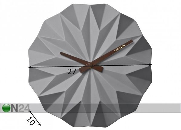 Настенные часы Origami размеры