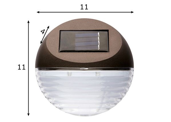 Настенный светильник с солнечной панелью 3 шт размеры