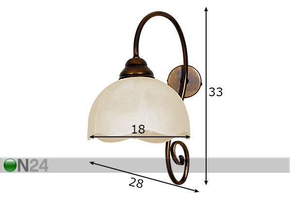 Настенный светильник Bratek размеры