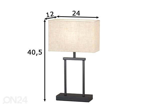 Настольная лампа Ann 40,5 cm, песочный/чёрный размеры