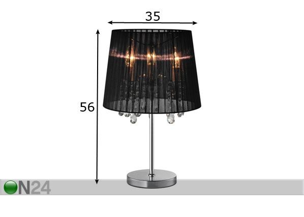 Настольная лампа Cesare Black размеры
