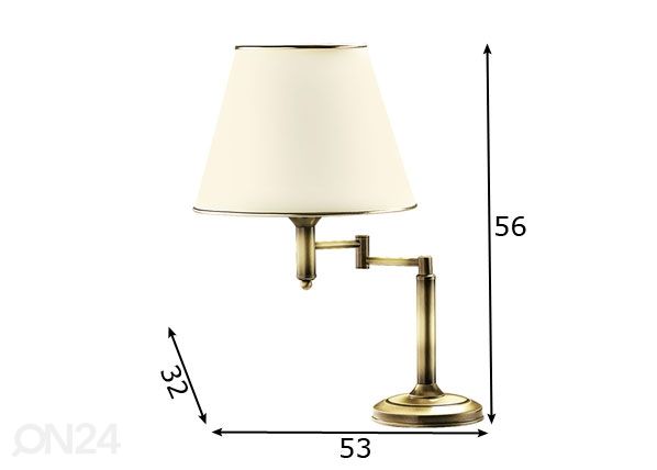 Настольная лампа Classic L размеры