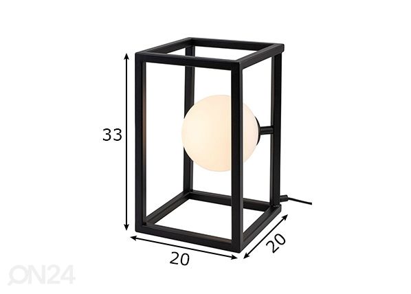 Настольная лампа Cube размеры