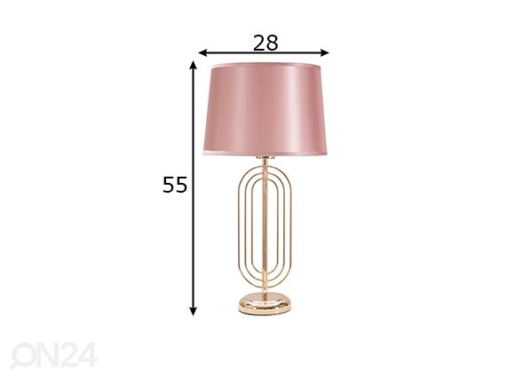 Настольная лампа Glam, золотистый/розовый размеры
