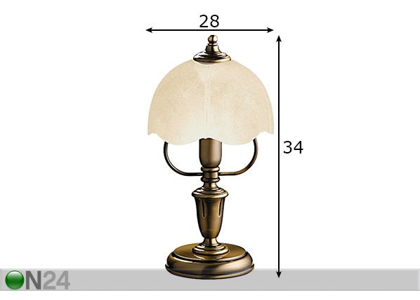 Настольная лампа Patyna V размеры