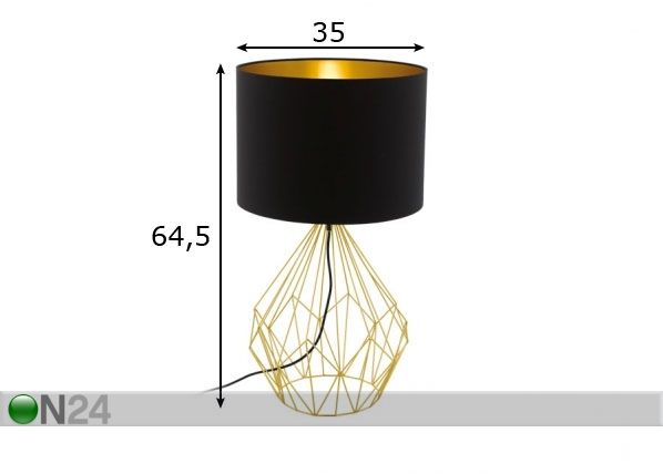 Настольная лампа Pedregal 1 размеры