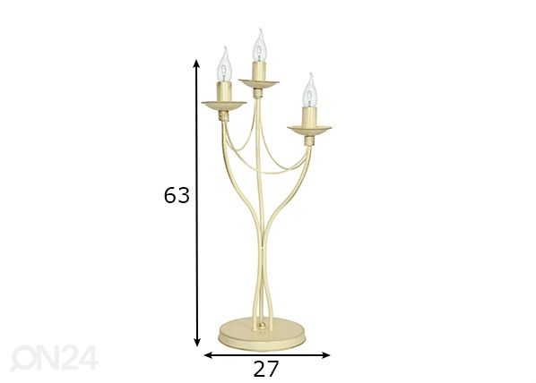 Настольная лампа Roza размеры