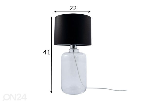 Настольная лампа Samasun Black размеры