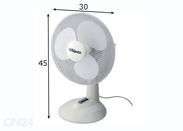 Настольный вентилятор Maestro 50 Вт размеры