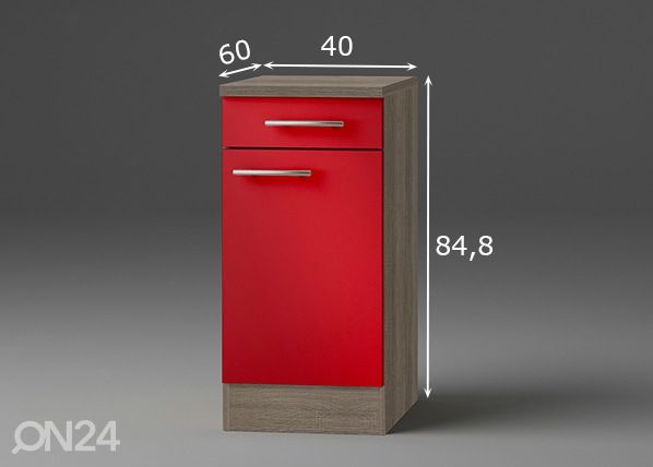Нижний кухонный шкаф Imola 40 cm размеры