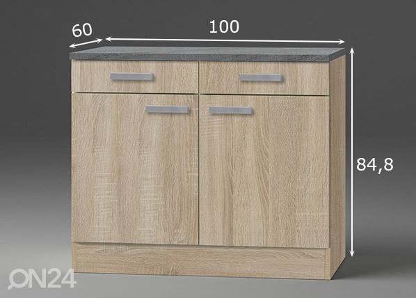 Нижний кухонный шкаф Neapel 100 cm размеры
