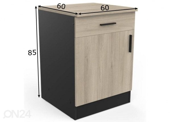 Нижний кухонный шкаф Origan 60 cm размеры