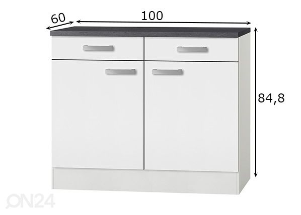 Нижний кухонный шкаф Oslo 100 cm размеры