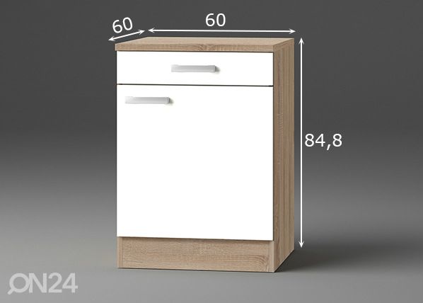 Нижний кухонный шкаф Zamora 60 cm размеры