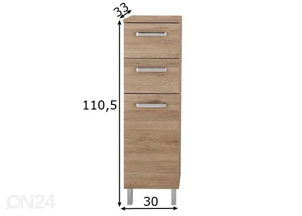 Нижний шкаф в ванную 313 размеры