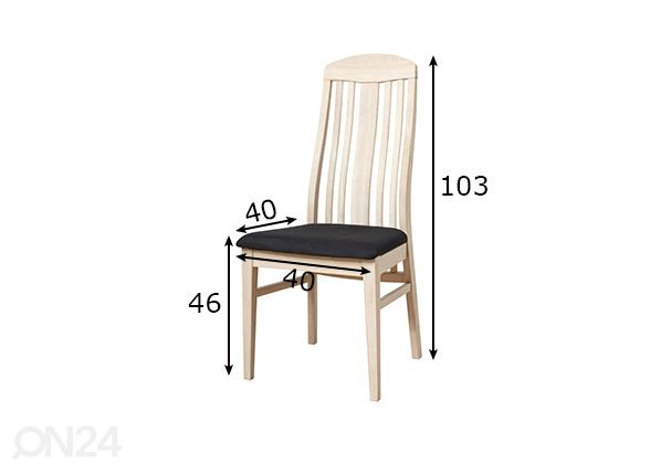 Обеденные стулья Heidi 2 шт размеры