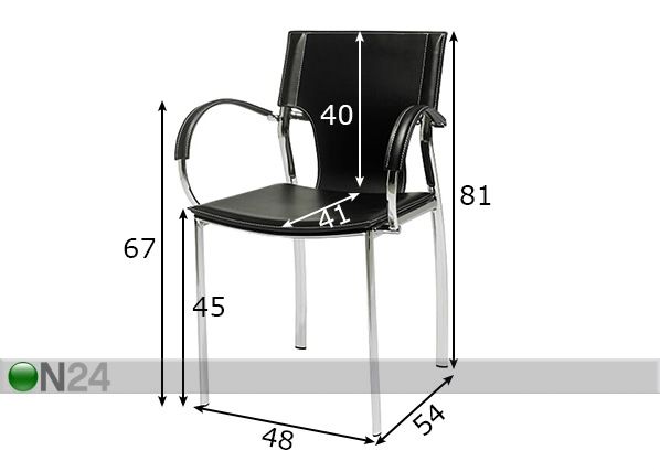 Обеденные стулья Jacob, 4 шт размеры
