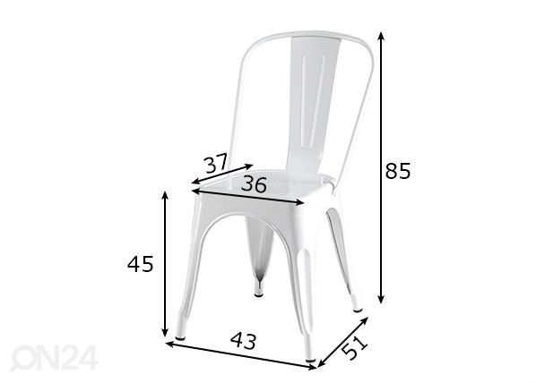 Обеденные стулья Korona, 4 шт размеры