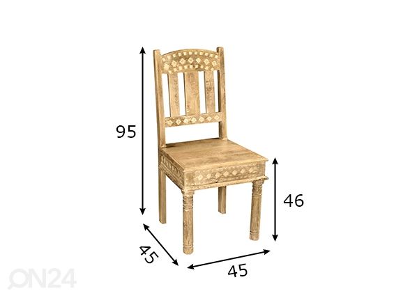 Обеденные стулья Lakadee, 2 шт размеры