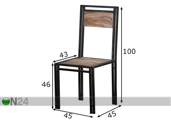Обеденные стулья Panama, 2 шт размеры