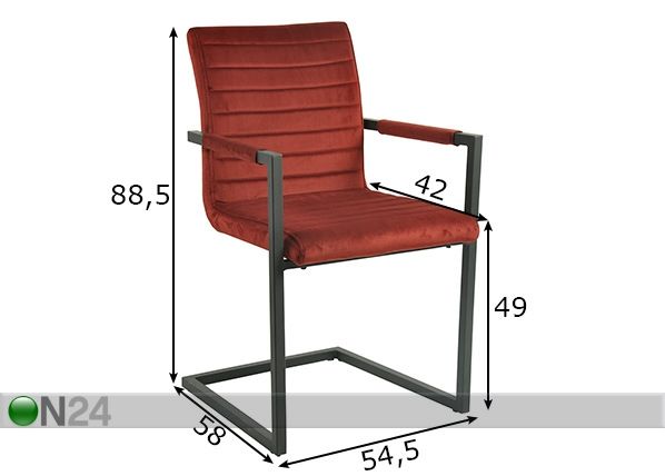 Обеденные стулья Sit, 2 шт размеры