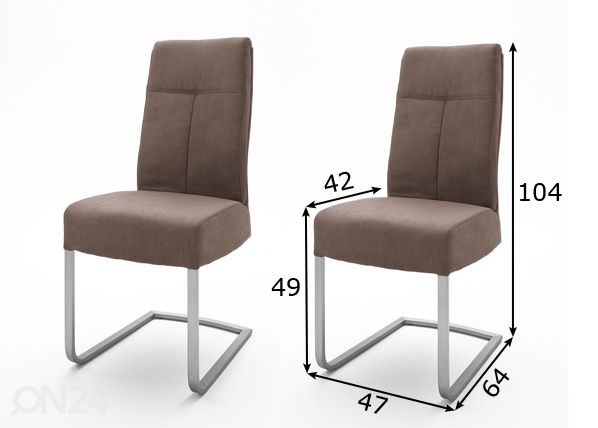 Обеденные стулья Talena с пружинным блоком, 2 шт размеры