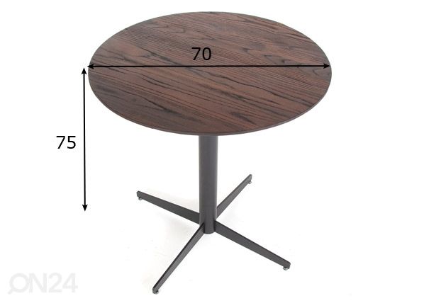 Обеденный стол Ø 70 cm размеры