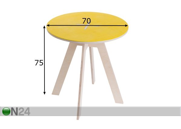 Обеденный стол Ø 70 cm размеры