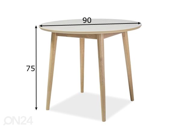 Обеденный стол Ø 90 cm размеры