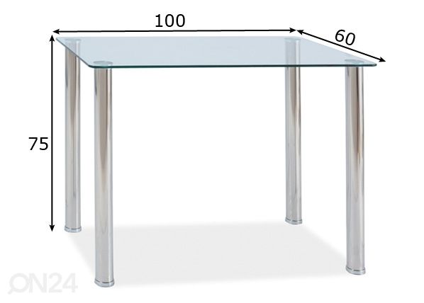 Обеденный стол 100x60 cm размеры