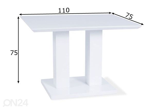 Обеденный стол 110x75 cm размеры