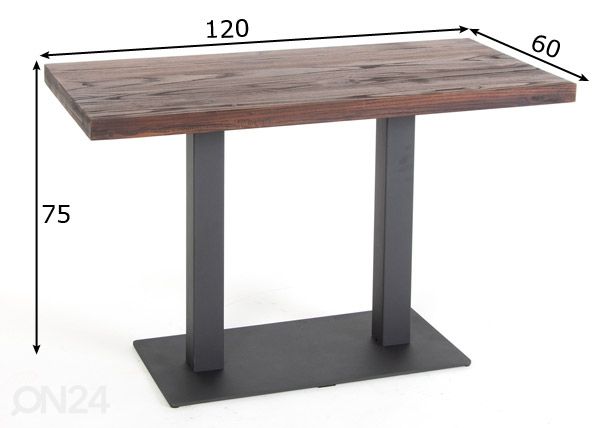 Обеденный стол 120x60 cm размеры
