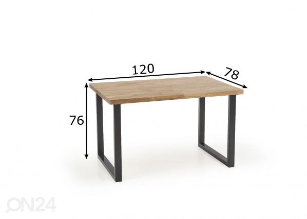 Обеденный стол 120x78 cm размеры