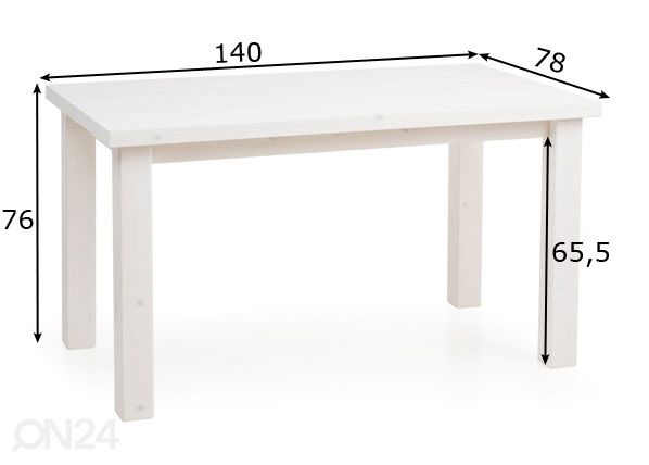 Обеденный стол 140x78 cm размеры
