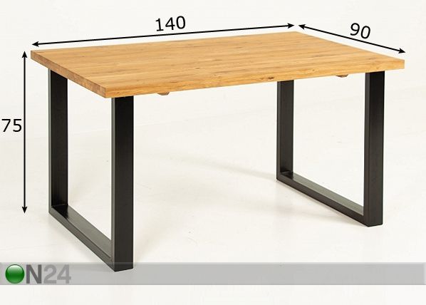 Обеденный стол 140x90x75 cm размеры