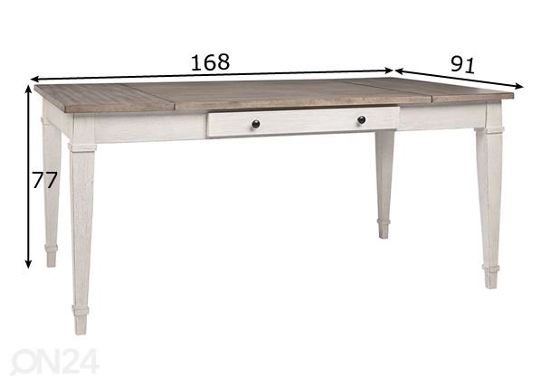 Обеденный стол 168x91 cm размеры