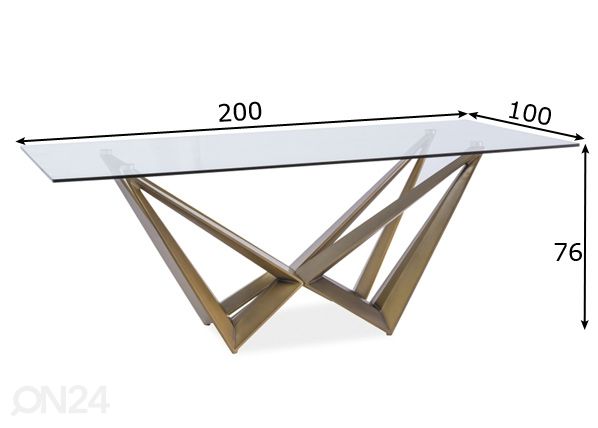 Обеденный стол 200x100 cm размеры