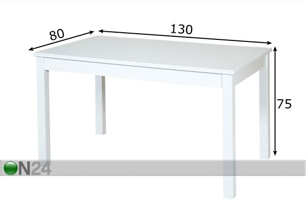 Обеденный стол 80x130 cm размеры