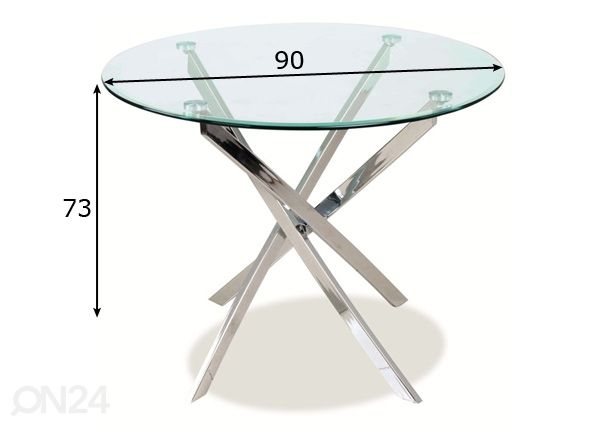 Обеденный стол Aegis Ø 90 cm размеры