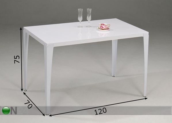 Обеденный стол Alex 120x70 см размеры