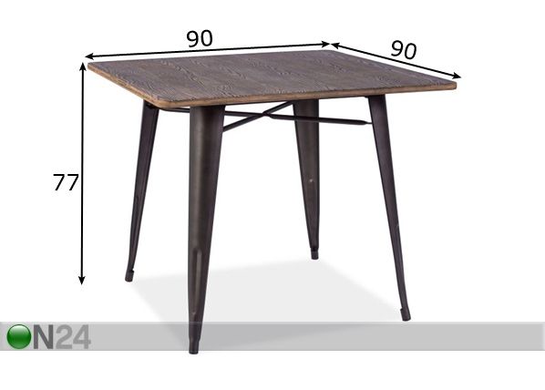Обеденный стол Almir 90x90 cm размеры