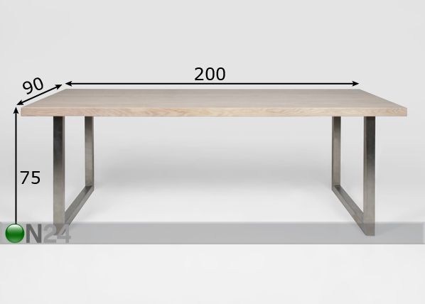 Обеденный стол Arbol 90x200 cm размеры