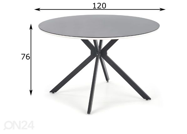 Обеденный стол Avelar 120 cm размеры
