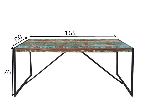 Обеденный стол Bali 165x80 cm размеры
